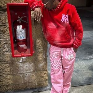 Red and Pink Men's Lightweight Jacket